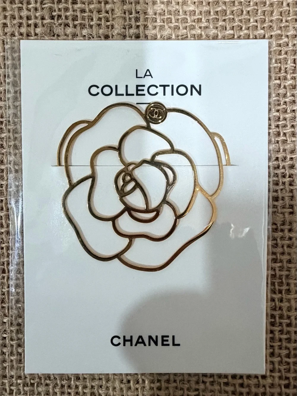 CHANEL Gold Camellia Bookmark - La Collection